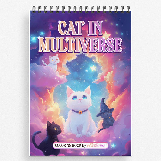 NETHOUSE Cat In Multiverse Coloring Book For Adults