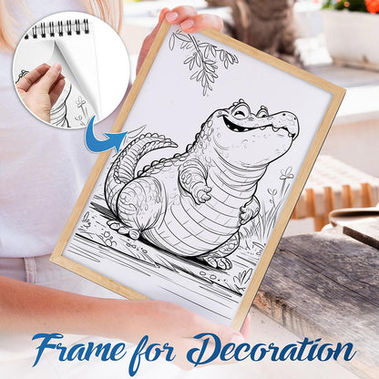 NETHOUSE Chubby Alligator Spiral Bound Coloring Book For Adults