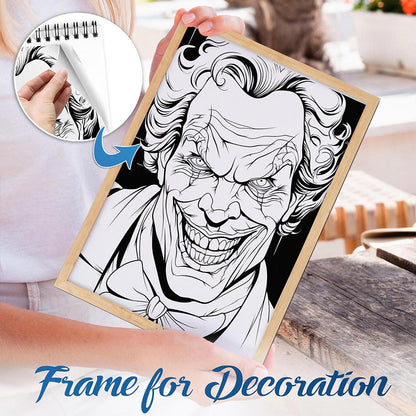 NETHOUSE Clown Time Spiral Bound Coloring Book For Adults