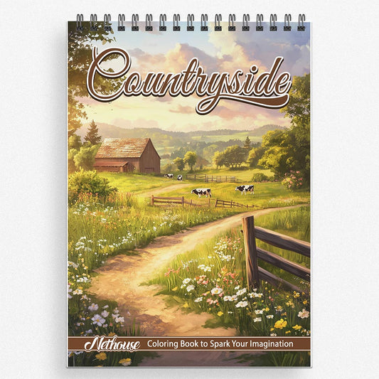 NETHOUSE Countryside Coloring Book For Adults