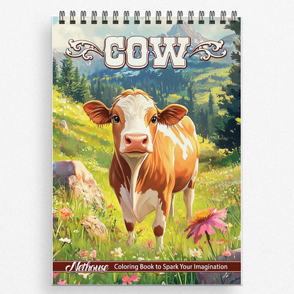 NETHOUSE Cow Coloring Book For Adults
