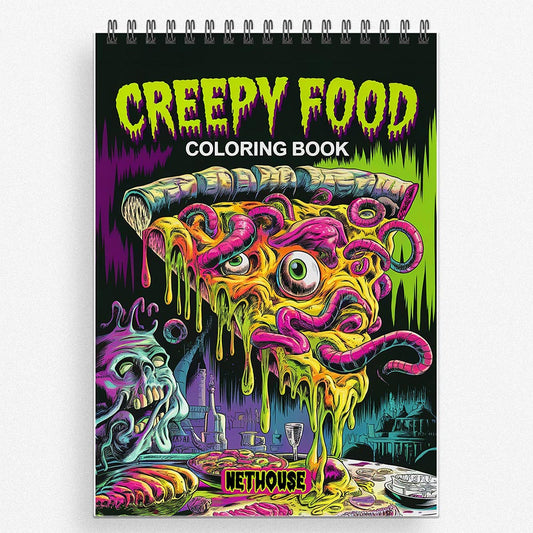 NETHOUSE Creepy Food Coloring Book for Adults