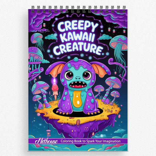 NETHOUSE Creepy Kawaii Creature Coloring Book For Adults