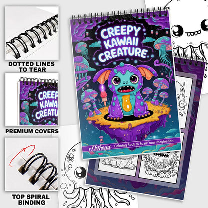 NETHOUSE Creepy Kawaii Creature Coloring Pages For Adults
