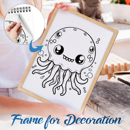 NETHOUSE Creepy Kawaii Creature Spiral Bound Coloring Book For Adults