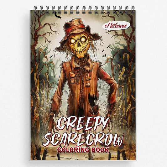 NETHOUSE Creepy Scarecrow Coloring Book For Adults