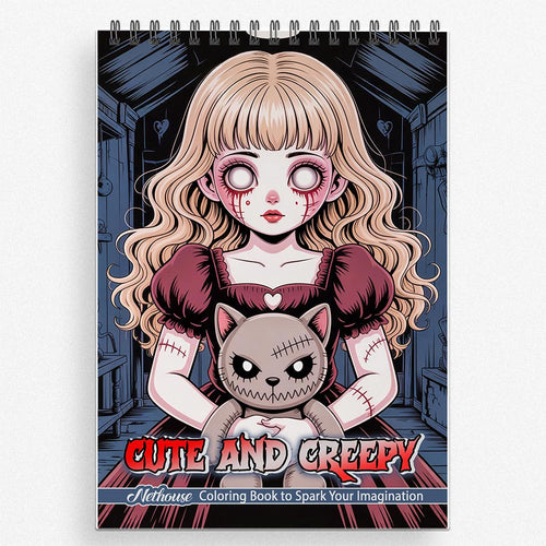 NETHOUSE Cute And Creepy Coloring Book For Adults