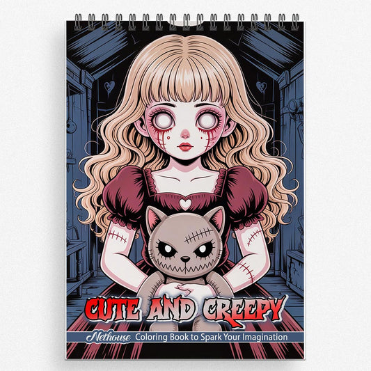 NETHOUSE Cute And Creepy Coloring Book For Adults