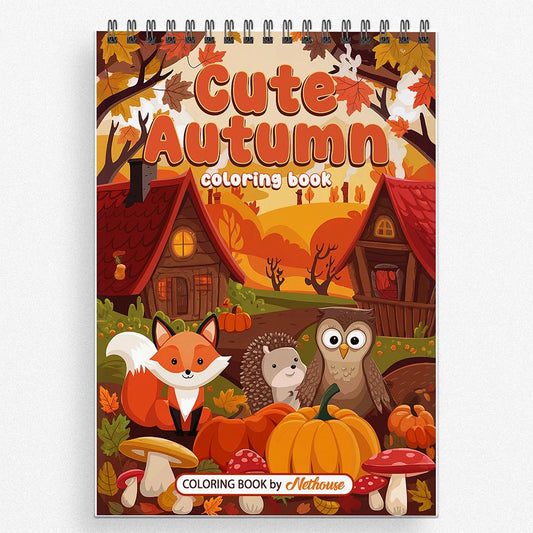 NETHOUSE Cute Autumn Coloring Book For Adults