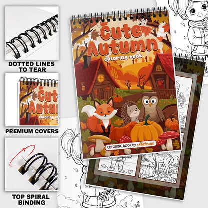NETHOUSE Cute Autumn Coloring Pages For Adults