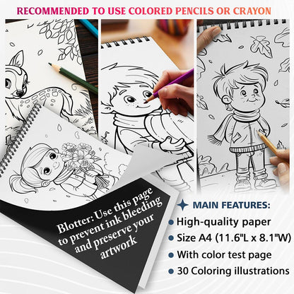 NETHOUSE Cute Autumn Coloring Sheets For Adults