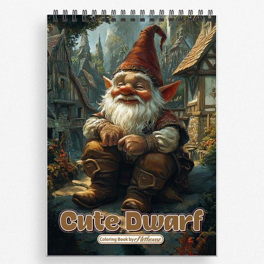 NETHOUSE Cute Dwarf Coloring Book For Adults