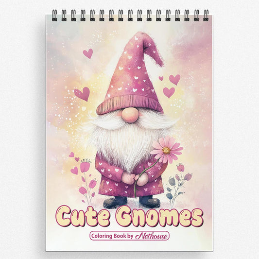 NETHOUSE Cute Gnomes Coloring Book For Adults