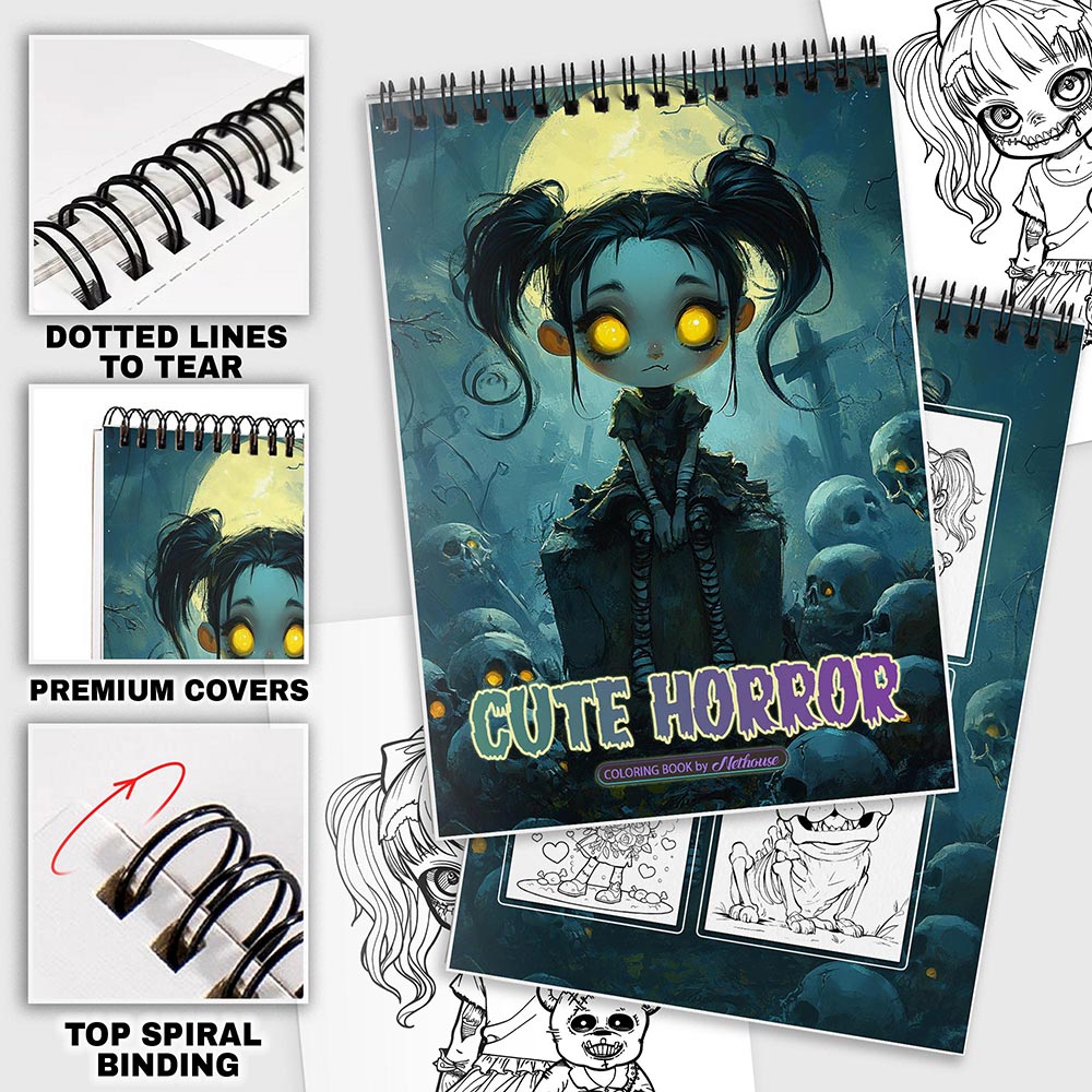 NETHOUSE Cute Horror Coloring Pages For Adults