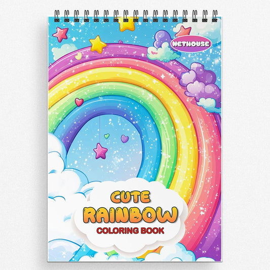 NETHOUSE Cute Rainbow Coloring Book for Adults