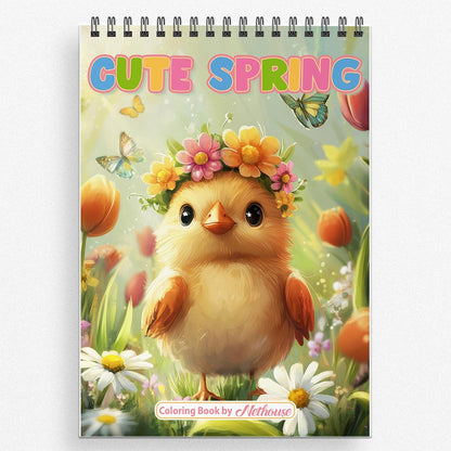 NETHOUSE Cute Spring Coloring Book For Adults