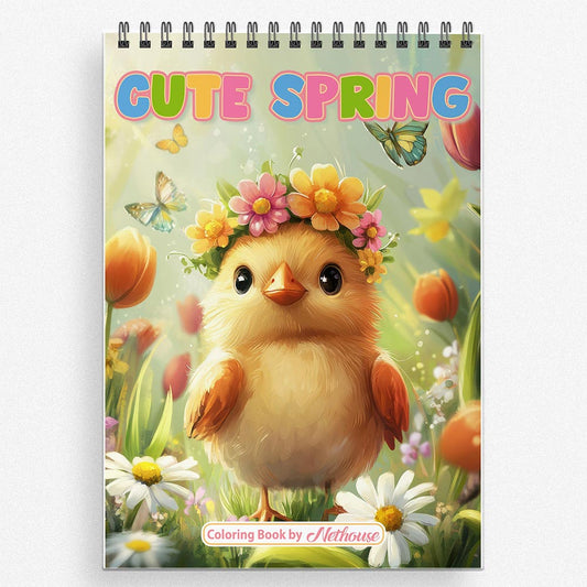 NETHOUSE Cute Spring Coloring Book For Adults