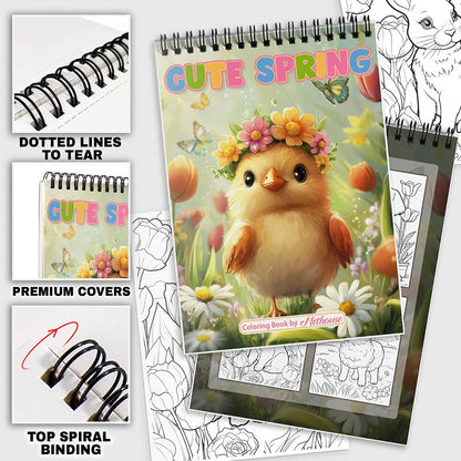 NETHOUSE Cute Spring Coloring Pages For Adults