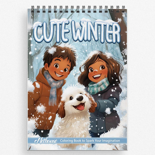 NETHOUSE Cute Winter Coloring Book For Adults