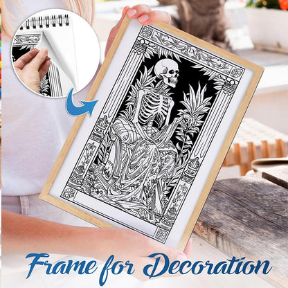 NETHOUSE Dark Art Tarot Spiral Bound Coloring Book For Adults