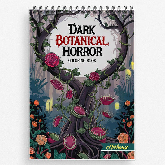NETHOUSE Dark Botanical Horror Coloring Book For Adults