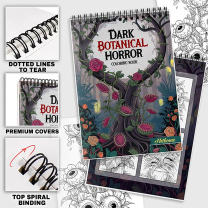 NETHOUSE Dark Botanical Horror Coloring Pages For Adults