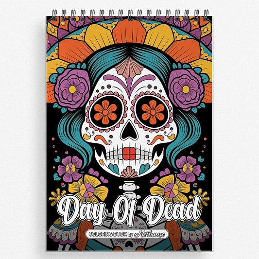 NETHOUSE Day Of Dead Coloring Book for Adults