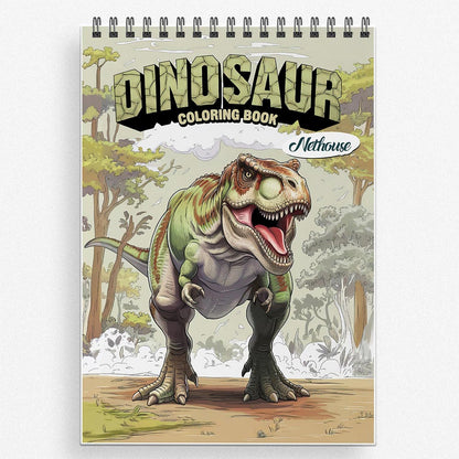 NETHOUSE Dinosaur Coloring Book For Adults