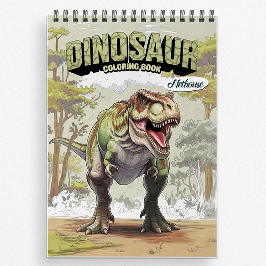 NETHOUSE Dinosaur Coloring Book For Adults
