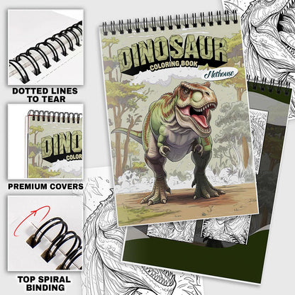 NETHOUSE Dinosaur Coloring Pages For Adults