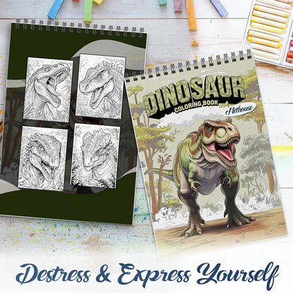 NETHOUSE Dinosaur Spiral Coloring Book For Adults