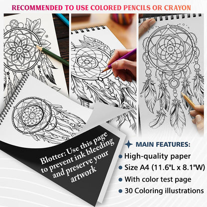 NETHOUSE Dream Catchers Coloring Sheets For Adults