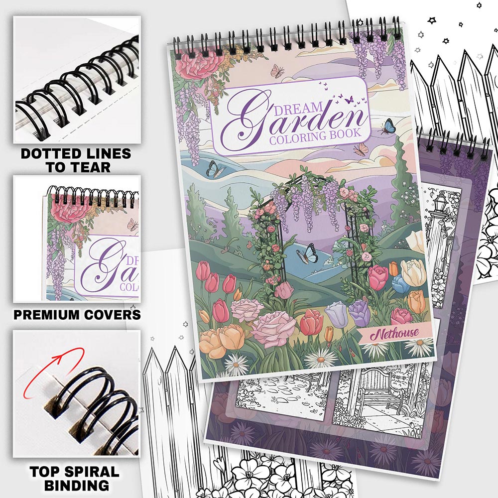 NETHOUSE Dream Garden Coloring Pages For Adults 