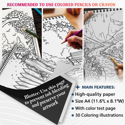 NETHOUSE Dream Garden Coloring Sheets For Adults 