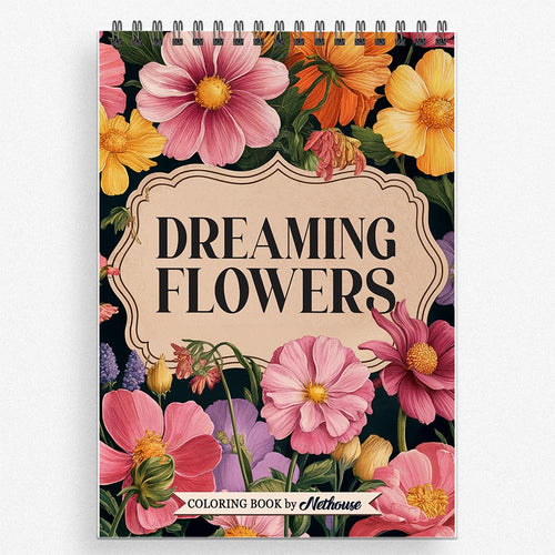 NETHOUSE Dreaming Flowers Coloring Book For Adults