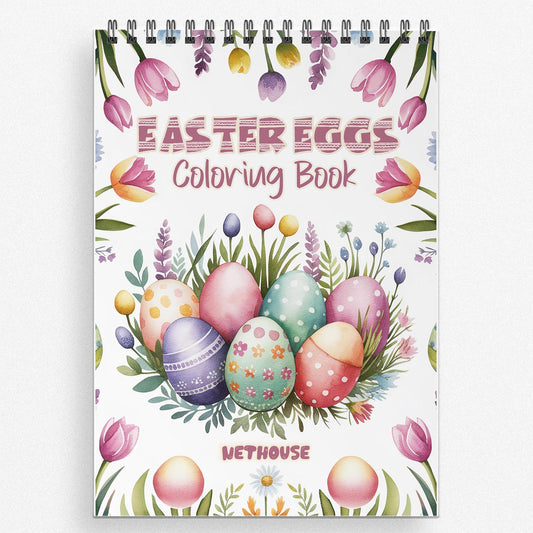 NETHOUSE Easter Eggs Coloring Book For Adults