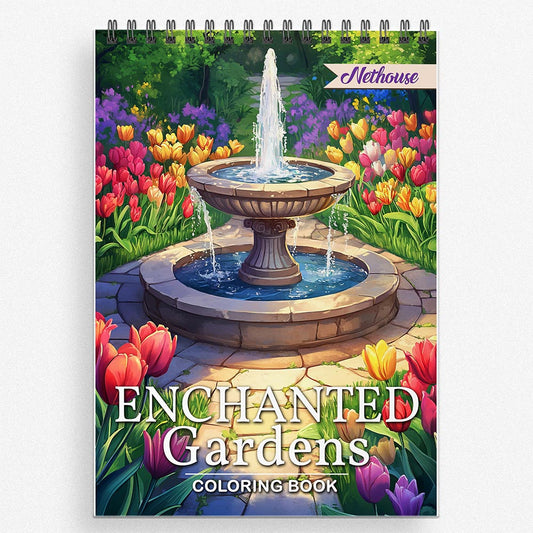 NETHOUSE Enchanted Gardens Coloring Book For Adults
