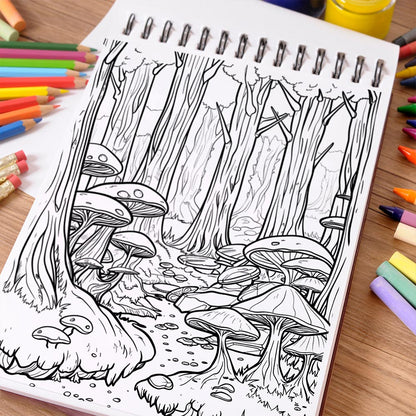 NETHOUSE Enchanted Grove Coloring Book Spiral Bound For Adults