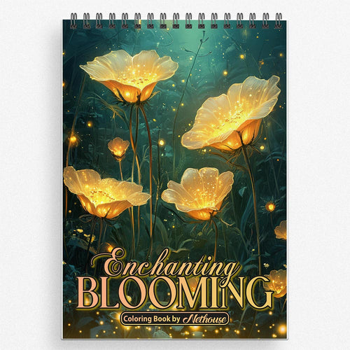 NETHOUSE Enchanting Blooming Coloring Book For Adults 