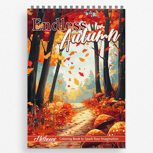 NETHOUSE Endless Autumn Coloring Book For Adults