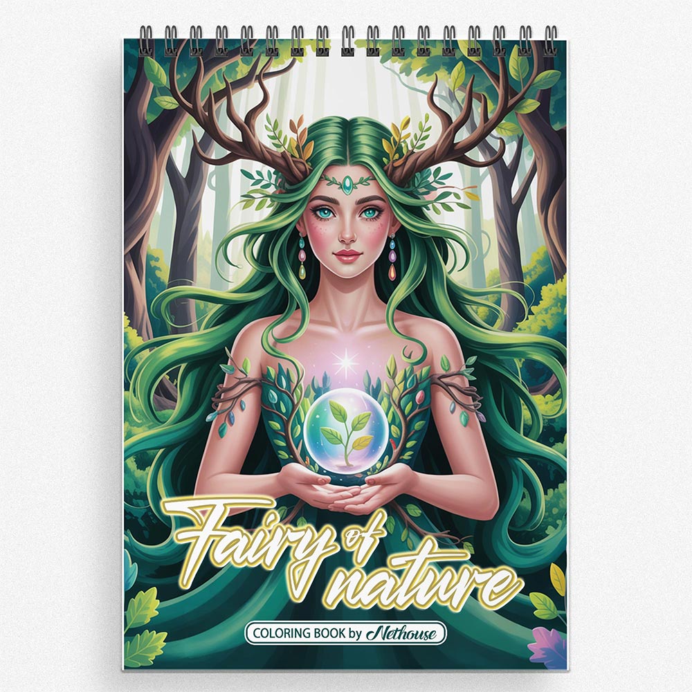 NETHOUSE Fairy Of Nature Coloring Book For Adults