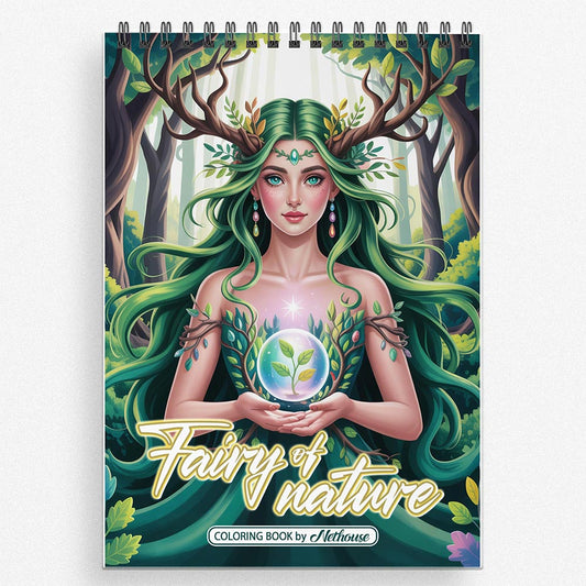 NETHOUSE Fairy Of Nature Coloring Book For Adults
