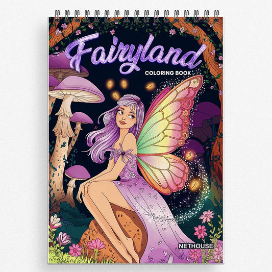 NETHOUSE Fairyland Coloring Book for Adults