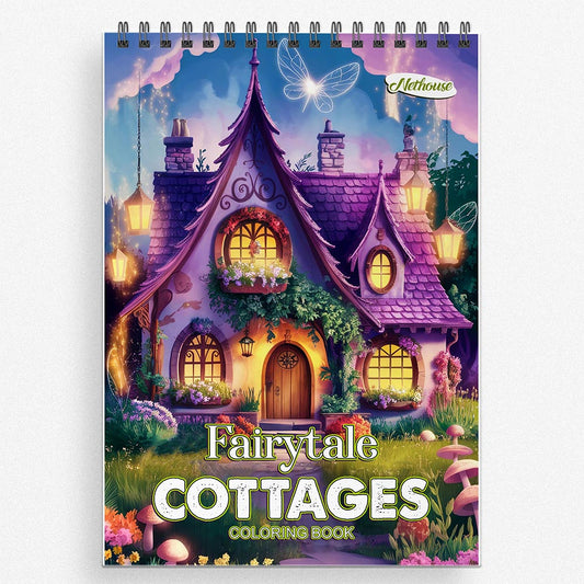 NETHOUSE Fairytale Cottages Coloring Book for Adults