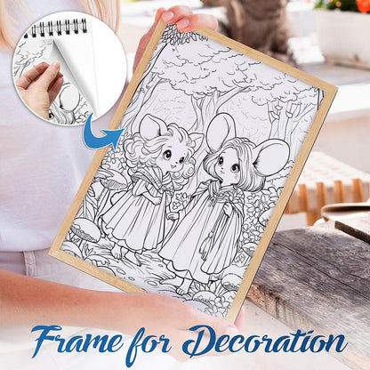 NETHOUSE Fairytale Mouse Dreams Spiral Bound Coloring Book For Adults