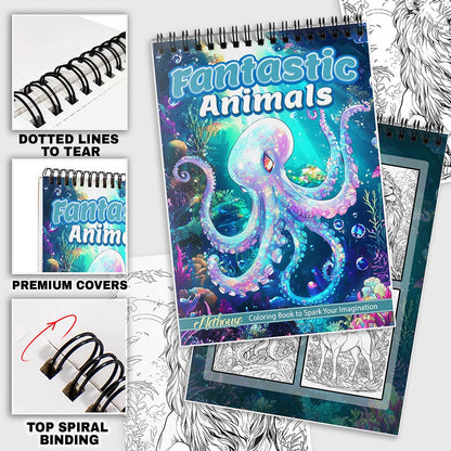 NETHOUSE Fantastic Animals Coloring Pages For Adults