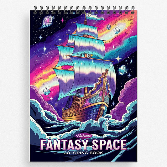 NETHOUSE Fantasy Space Coloring Book for Adults