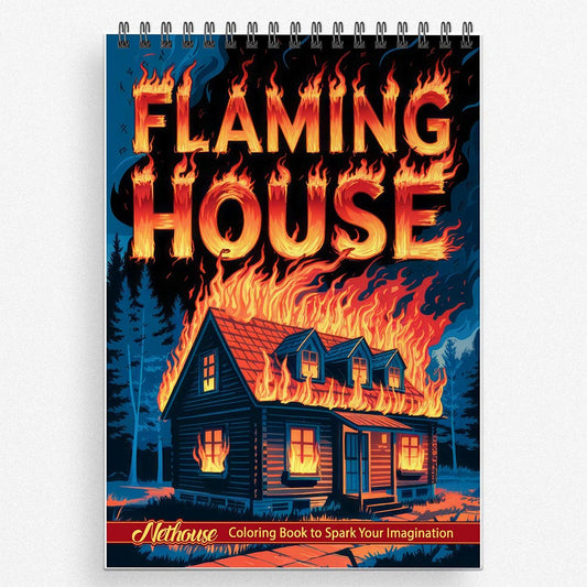 NETHOUSE Flaming House Coloring Book For Adults