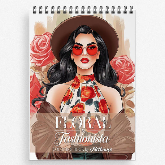 NETHOUSE Floral Fashionista Coloring Book For Adults