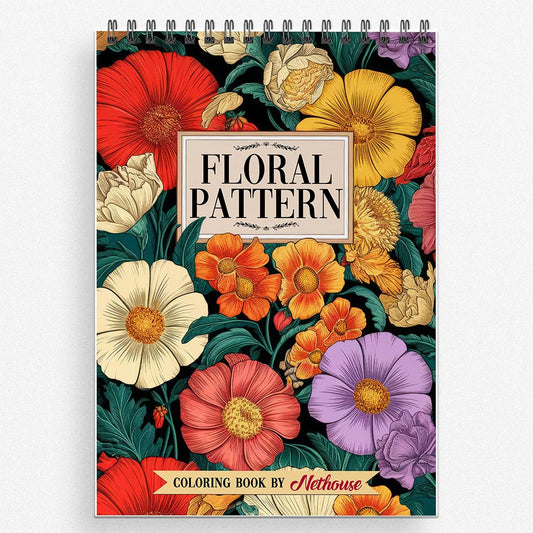 NETHOUSE Floral Pattern Coloring Book For Adults
